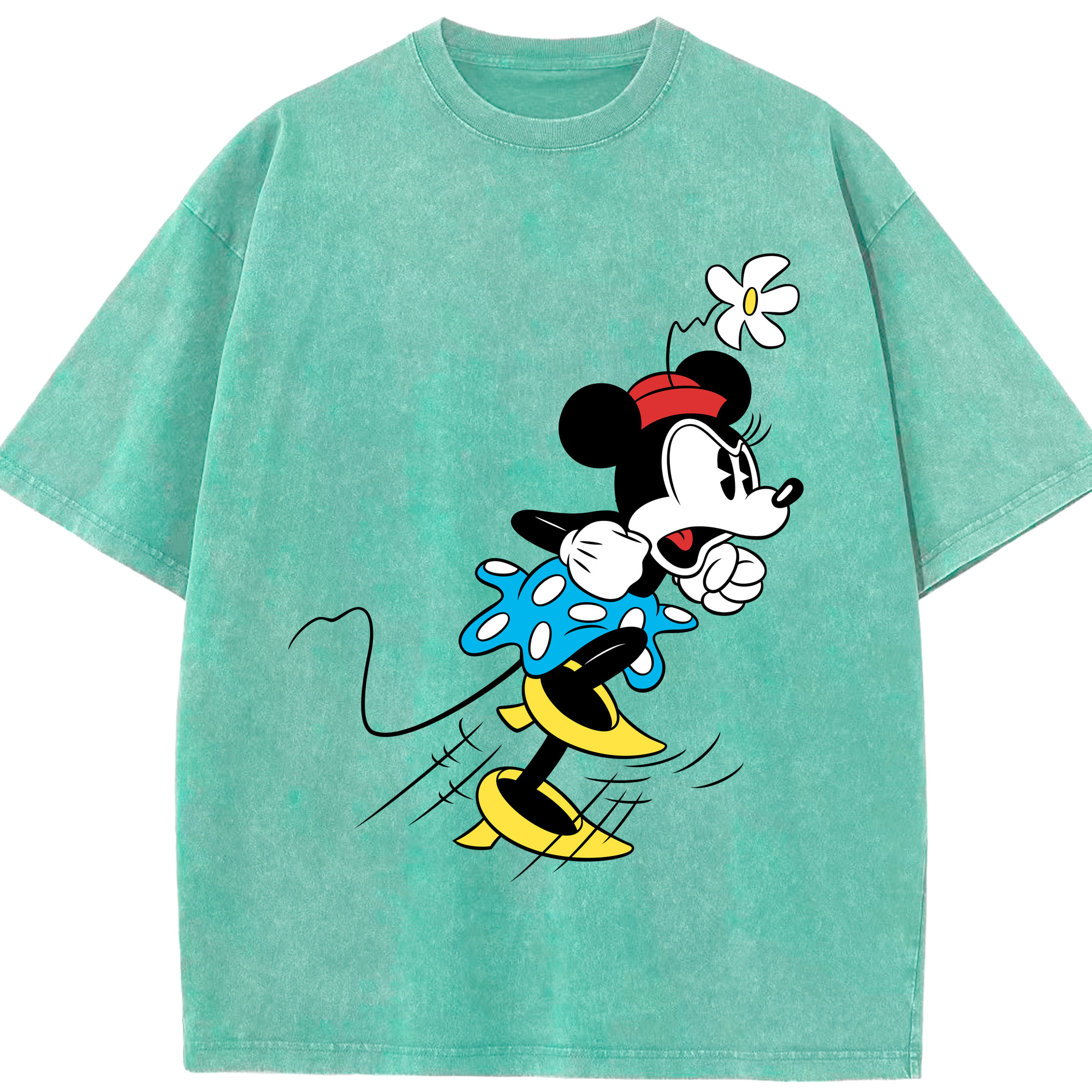 （画像用） ミッキーマウス Mickey Mouse 綿100% ヴィンテージ風 半袖Tシャツ（フロントプリント）